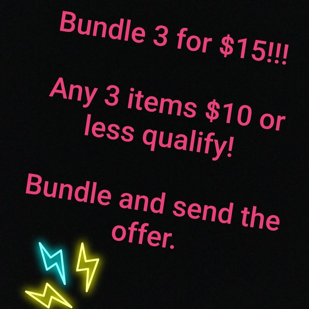 3 for $15 bundle